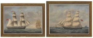 LOOS John Frederick 1861-1895,Ship portraits,1866,Eldred's US 2022-02-24