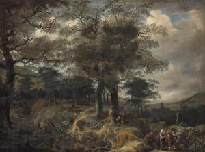 LOOTEN Jan 1618-1681,A wooded landscape with shepherds,1654,Bruun Rasmussen DK 2022-09-21