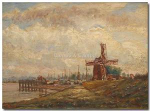 LOOZ BLOCK de Edmond 1800-1800,Moulin dans un paysage Landschap met molen,Campo & Campo 2017-09-02