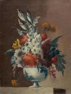 LOPEZ DEI FIORI Gasparo,Bouquet of flowers in a blue and white porcelain v,Galerie Koller 2017-09-22
