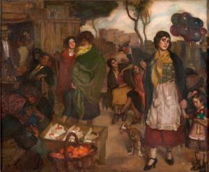 LOPEZ MEZQUITA Jose Maria 1883-1954,Market Day,Skinner US 2023-11-02