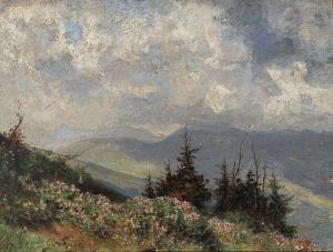 LOPPE Gabriel 1825-1913,Paysage de montagne,1884,Etienne de Baecque FR 2022-12-14