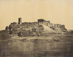 LORENT AUGUST 1813-1884,View of the Acropolis,1864,Galerie Bassenge DE 2017-12-06