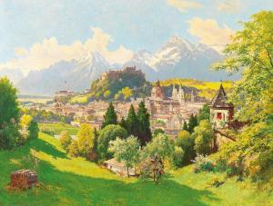 LORENZ Carl 1871-1945,View of Salzburg,Palais Dorotheum AT 2019-06-24