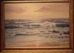 LORENZ MELLENBACH Richard 1858-1950,BREAKING WAVES ON THE SHORE,William Doyle US 2001-03-21