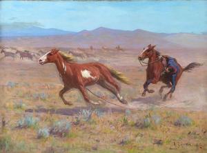 LORENZ MELLENBACH Richard 1858-1950,Chasing the Line,1907,Jackson Hole US 2020-09-19