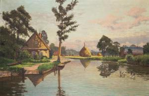 LORENZ MUROWANA Ernst 1872-1950,Pejzaż nadrzeczny,Sopocki Dom Aukcjny PL 2024-05-15
