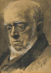 LORENZ MUROWANA Ernst,Portrait Adolf von Menzel. nach einem Foto von Jak,1907,Van Ham 2024-01-30