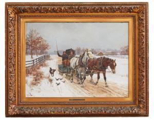 LORENZ Richard 1858-1915,Sleigh Ride,New Orleans Auction US 2023-03-25