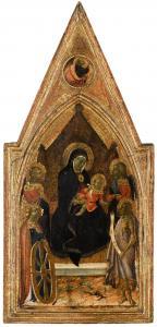 LORENZETTI Pietro 1306-1345,The Virgin and Child enthroned with Saint Catherin,Sotheby's 2021-07-08