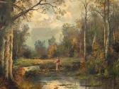 LORENZO A,River landscape with angler,Auctionata DE 2013-10-25