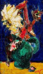 LORJOU Bernard 1908-1986,Bouquet de fleurs avec un soleil,Osenat FR 2024-03-24