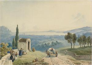 LORY Gabriel Mathias II,View from a hill over a vast Italian landscape, ca,Galerie Koller 2023-03-31