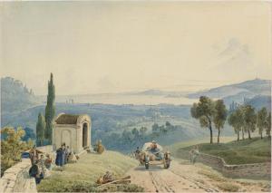 LORY Gabriel Mathias II,View from a hill over a vast Italian landscape,Galerie Koller 2024-03-22