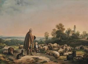 LOTZE Moritz Eduard 1809-1890,The Shepherd's Evening Prayer,Neumeister DE 2018-09-26