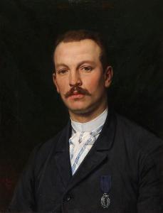 LOUDET ALFRED 1836-1898,Portrait eines jungen Herrn mit Orden,1891,Fischer CH 2014-06-18