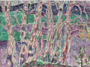LOUGOVSKAYA Nina 1918,Pink birch trees,1969,Christie's GB 2005-04-07
