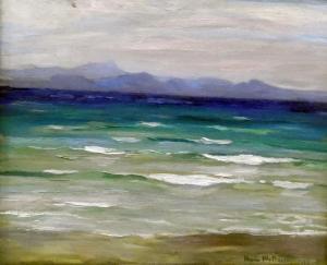 LOUGUININE WOLKONSKY Marie 1875-1960,Seascape with mountains in b,1924,The Cotswold Auction Company 2019-01-22
