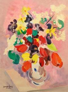 LOUIS Denyse 1913-1985,Fleurs dans un vase,Toledano FR 2017-12-09