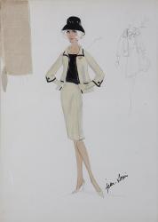 LOUIS Jean,Costume Design/Illustration for woman in unidentif,Clars Auction Gallery 2017-06-18