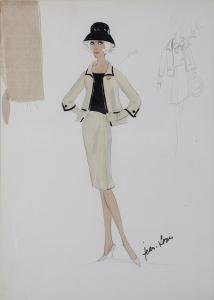 LOUIS Jean,Costume Design/Illustration for woman in unidentif,Clars Auction Gallery 2017-06-18