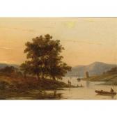 LOUIS SIERIG 1834-1919,FIGURES BY A LAKE IN A MOUNTAINOUS LANDSCAPE,Sotheby's GB 2007-03-14