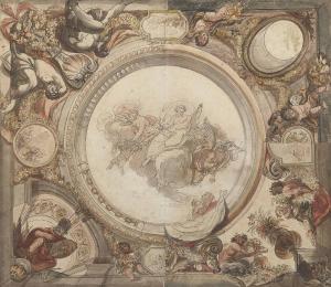 LOUIS Victor 1731-1807,Étude pour le plafond du palier de l\’escalier d\’,Christie's GB 2018-03-21