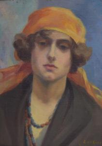 LOUKINE Rostislas 1904-1988,Jeune femme au foulard,Millon & Associés FR 2020-06-17