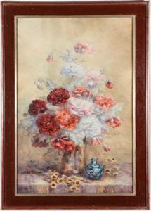 LOUPPE Lucie 1872,Grande Nature Morte au Bouquet de roses,Millon & Associés FR 2021-03-27