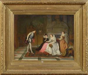 LOUTREL Jean Baptiste Victor 1821-1908,Scène galante dans un intérieur,1869,VanDerKindere 2019-05-28