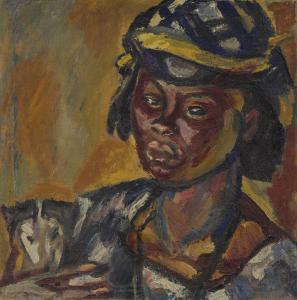 LOUTREUIL Maurice Albert 1885-1925,Africaine au chien,1924,Christie's GB 2024-04-10