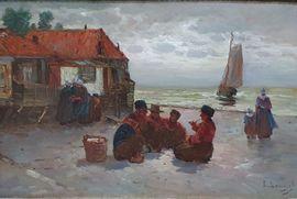 LOUYOT Edmond 1860-1918,Pêcheur sur la plage de Volendam,Rossini FR 2021-10-27