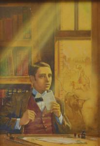 LOVE George Paterson 1887,PORTRAIT OF A.B. PATERSON,Leonard Joel AU 2017-06-29