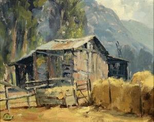 LOVE Ralph 1907-1992,Early California Barn,John Moran Auctioneers US 2007-05-22
