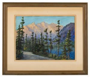 LOVEJOY Rupert S 1885-1975,painting of a mountain scene,Cobbs US 2021-11-13