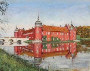 LOVENSKIOLD Elisabeth 1865-1938,Scenery from Løvenborg Castle,1923,Bruun Rasmussen DK 2024-03-11