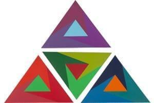 LOVERA Luis,Serie de 4 triángulos,Odalys VE 2023-04-23