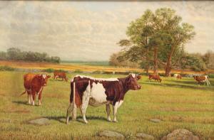 LOVERIDGE Clinton 1838-1915,Cattle in a pasture,Garth's US 2023-04-16