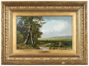LOVERIDGE Clinton 1838-1915,Pastoral Scene,1869,Brunk Auctions US 2023-07-15