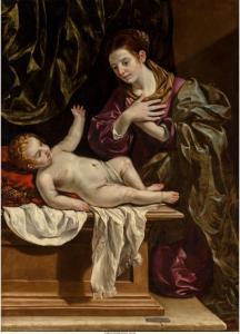 LOVES Matteo 1610-1662,The Virgin Mary adoring the Christ Child,1645,Heritage US 2017-05-24