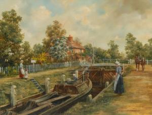 LOVESEY Roderick John 1944-2002,Canal Lock,Bamfords Auctioneers and Valuers GB 2021-07-20