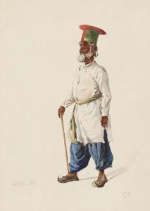 LOVETT ALFRED CROWDY,Snake Charmer, Belouch Chief and Sindhi Merchant,1884,Rosebery's 2019-10-22