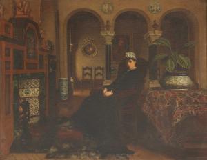 LOWCOCK Charles Frederick 1878-1922,A young lady in an elegant interior,Sworders GB 2020-09-22