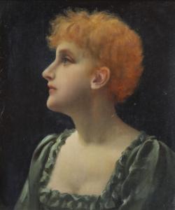 LOWCOCK Charles Frederick 1878-1922,Portrait of a red-haired woman,1890,Gorringes GB 2021-10-04