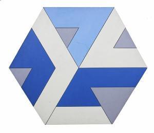 LOWE Julian,Blue and Grey Hexagon,1977,Bonhams GB 2011-02-22