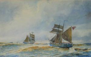 LOWE Robert Allensmore 1873,two sailing vessels, a steam tug and two rowing bo,Halls GB 2021-03-03