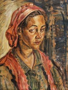 LOWENDAL George 1897-1964,Peasant Girl with Red Kerchief,Artmark RO 2023-03-28