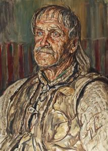 LOWENDAL George 1897-1964,Portretul lui Toader Nicolaevici,1944,Artmark RO 2017-02-07