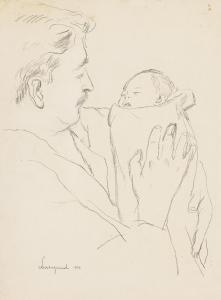 LOWENGRUND Margaret 1902-1957,Father and Daughter,1934,Swann Galleries US 2025-03-06
