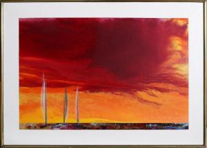 LOWNIK Ted,SAILBOATS AT SUNSET,1980,Ro Gallery US 2023-08-11